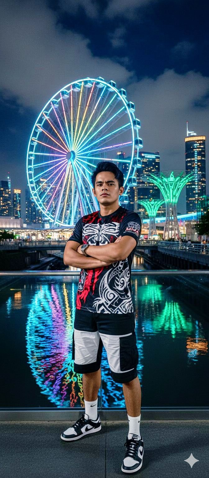 AI Generated Image - A cinematic full-body night portrait of a man (Upl...