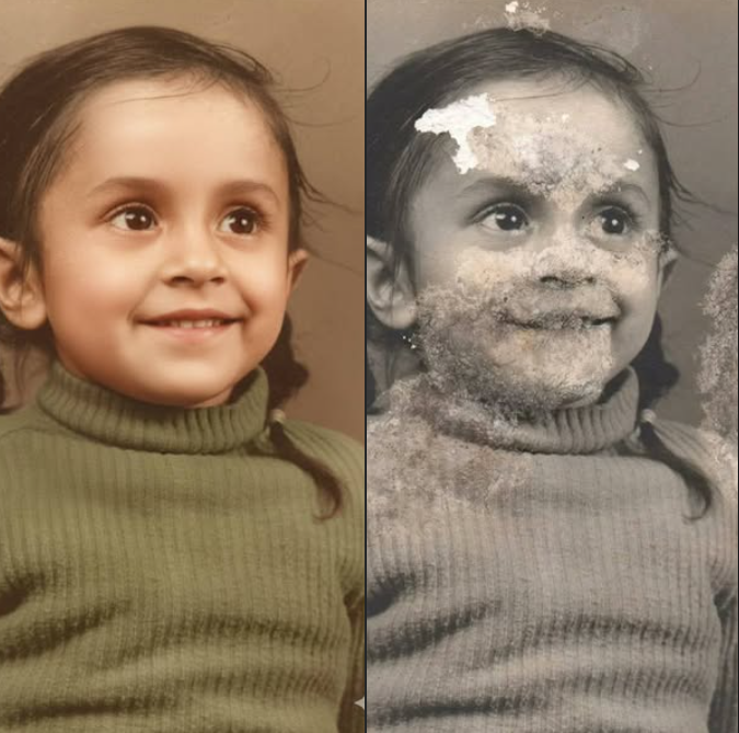 AI Generated Image - Restore this photograph to its original quality by...